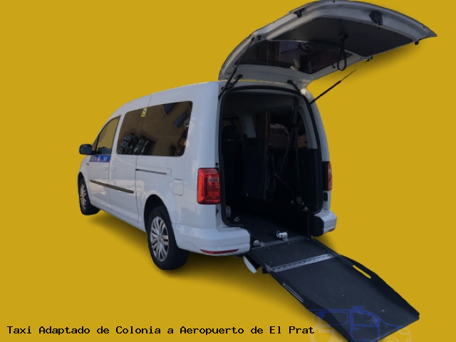 Taxi accesible de Aeropuerto de El Prat a Colonia